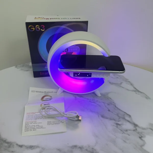 G63 Atmosphere RGB Light Bluetooth Speaker With Wireless Charging - Image 2